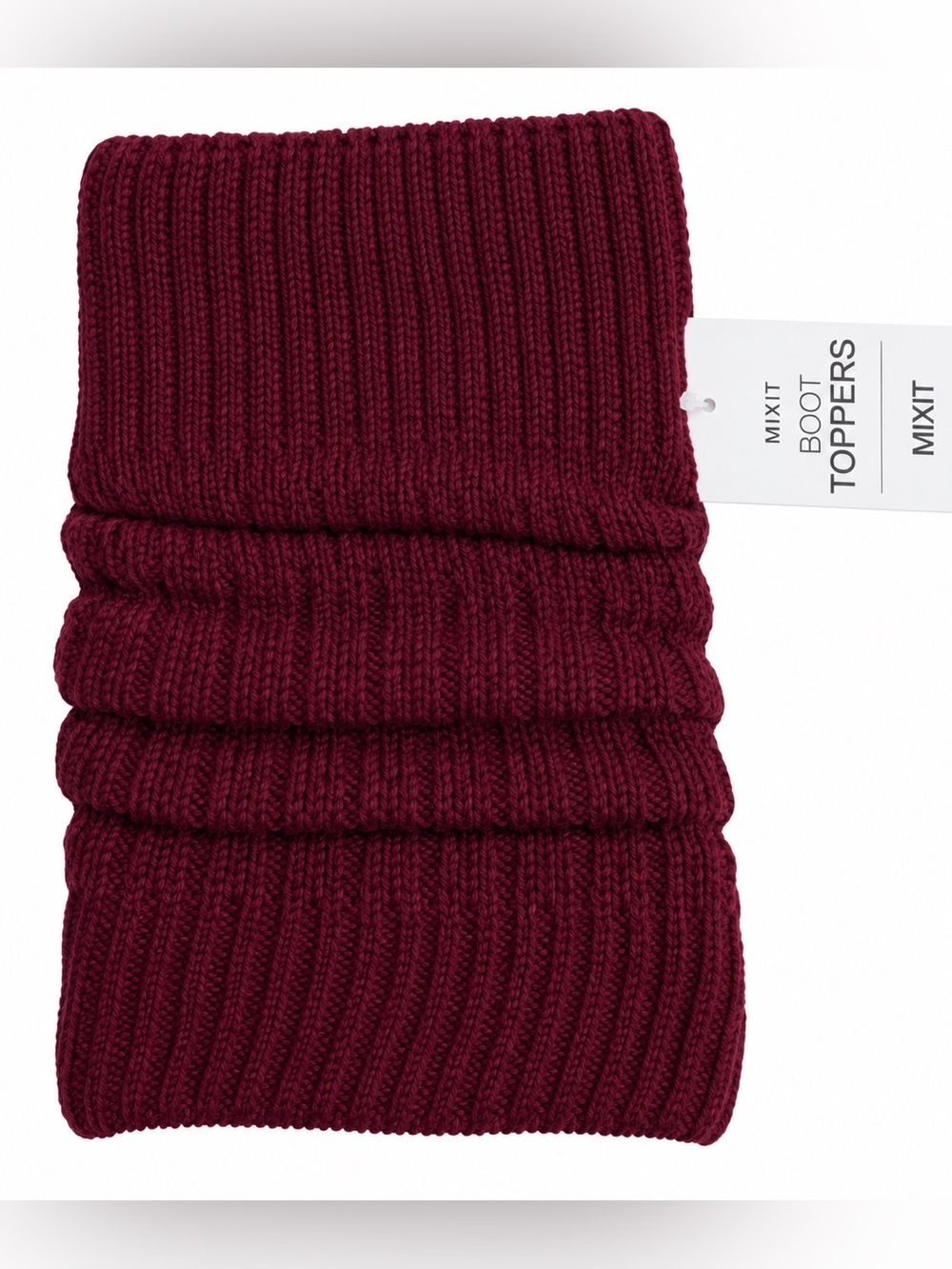 NWT Mix It Burgundy boot toppers